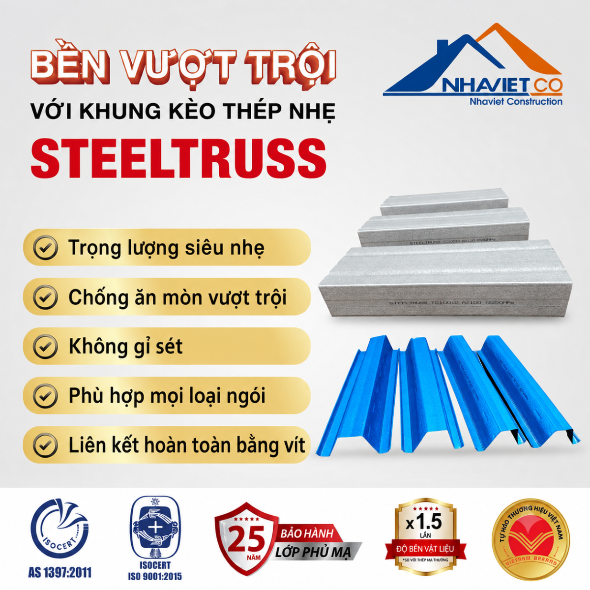 thành phẩm thép mạ steeltruss