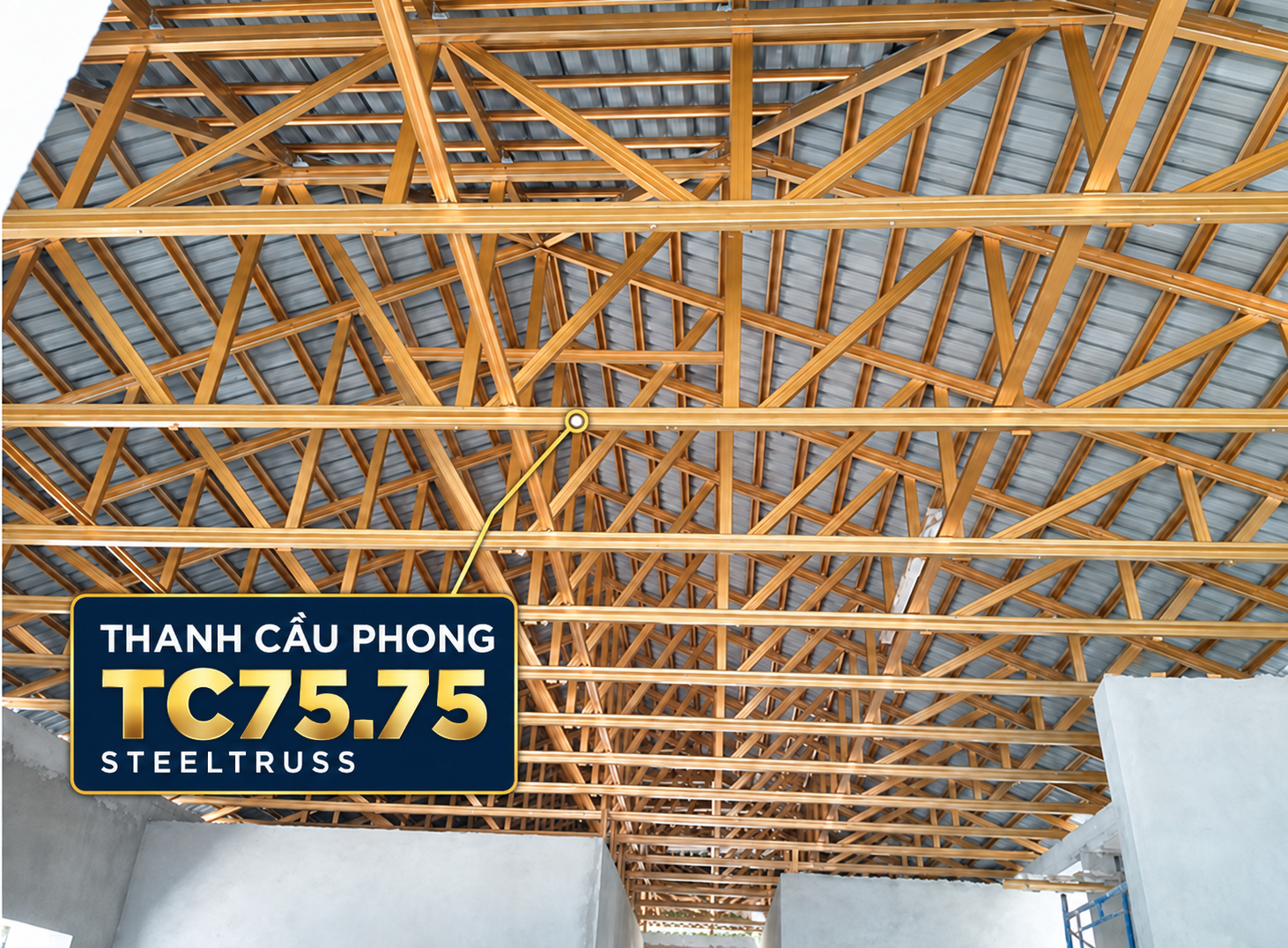 sử dụng tc7575 làm kèo mái ngói