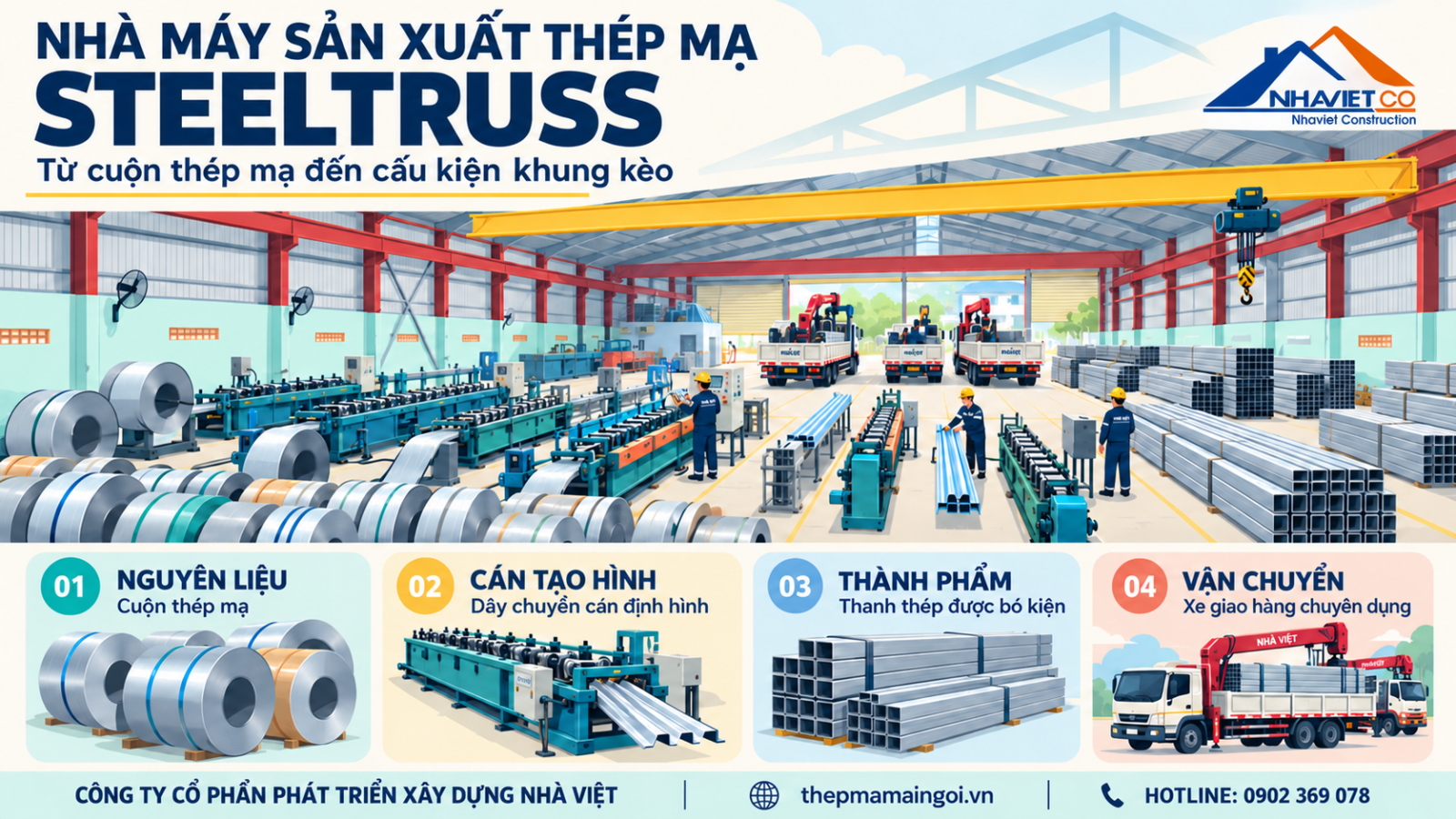 nhà máy snr xuất thép steeltruss