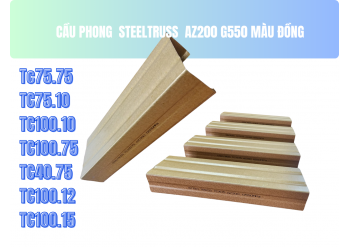 Thép mạ nhôm kẽm không gỉ màu đồng (gỗ)  AZ200 C100.100