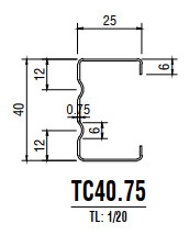 cầu phong thép mạ nhôm kẽm màu vàng đồng tc40.75