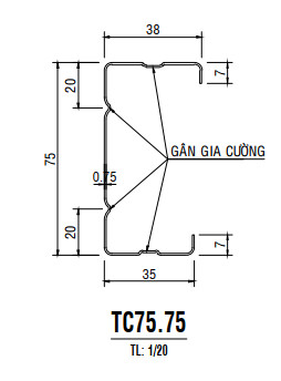 GIÁ CẦU PHONG THÉP MẠ NHẸ TC7575 MÀU XANH