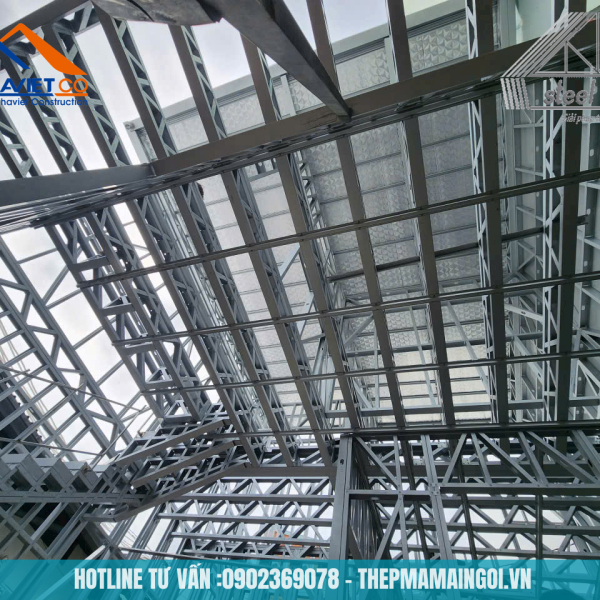 BÁO GIÁ THI CÔNG NHÀ KHUNG THÉP BẰNG THÉP MẠ NHẸ CỠ NHỎ DÙNG LÀM NHÀ VĂN PHÒNG